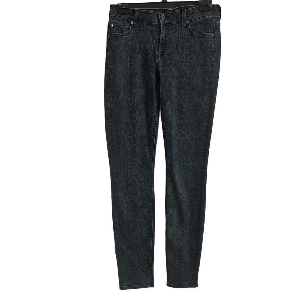 7 For All Mankind Dark Patterned Skinny Jeans MM339